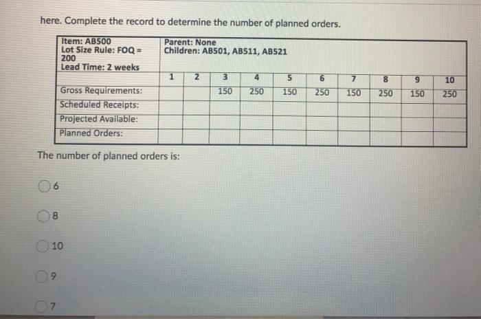 here. Complete the record to determine the number