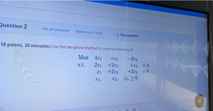 2-urgeent Question 2 Not yet answered Marked out