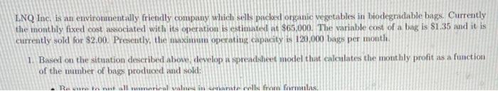 LNQ Inc. is an environmentally friendly company