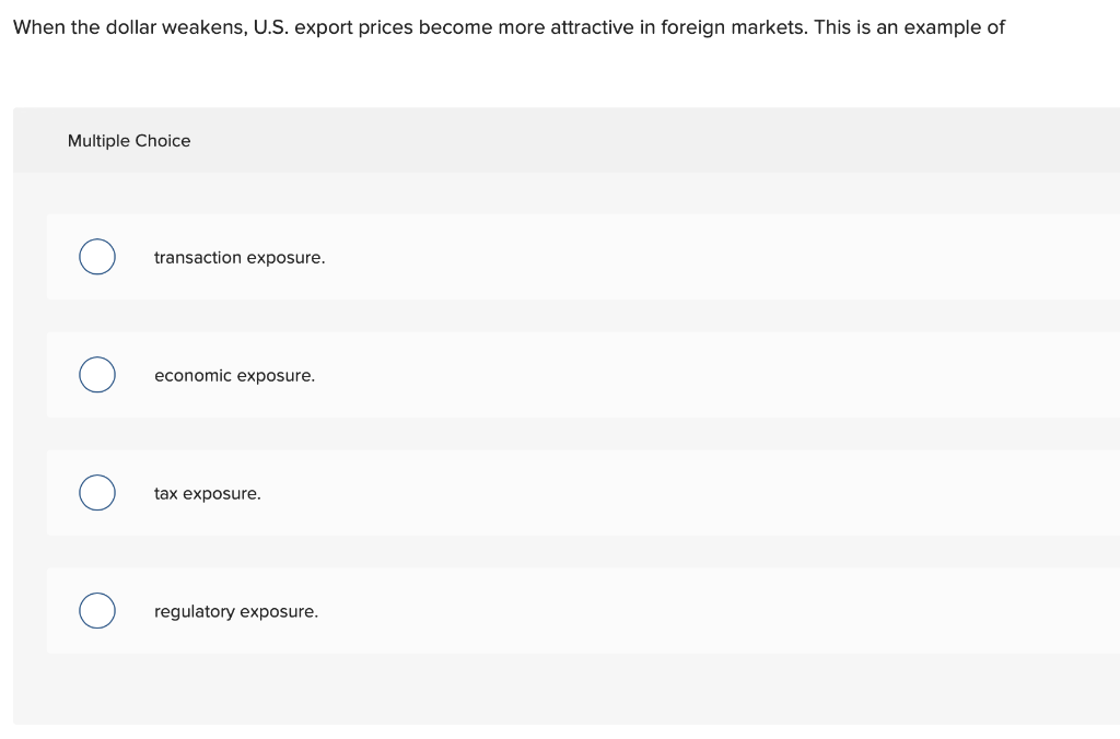 When the dollar weakens, U.S. export prices