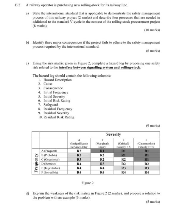 B.2 A railway operator is purchasing new