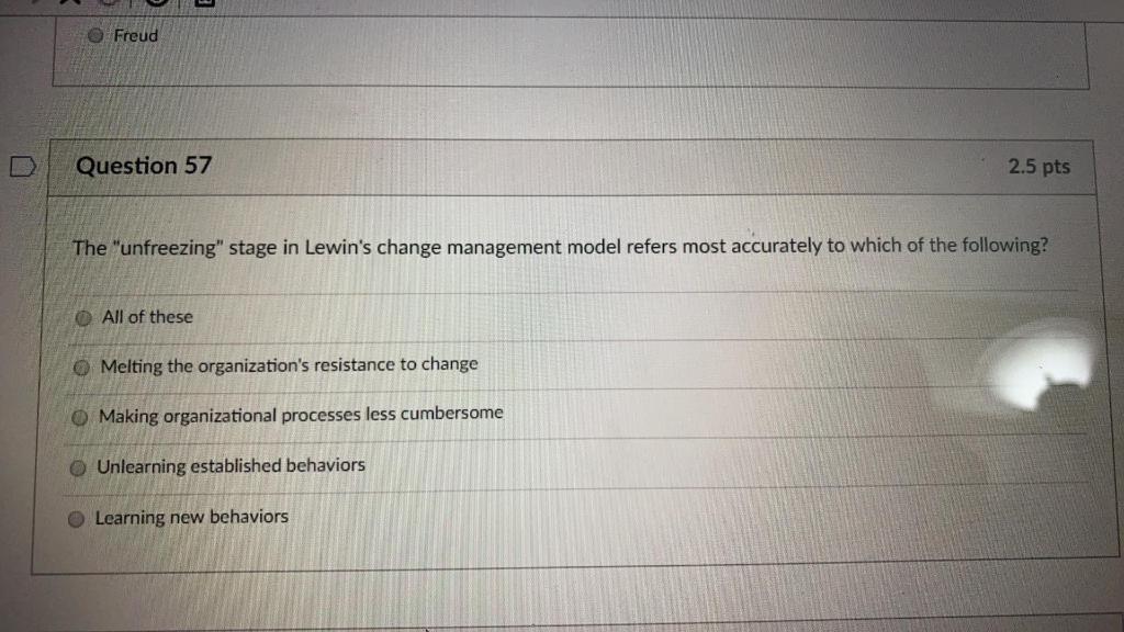 Canvas A Question 56 2.5 pts The cognitive