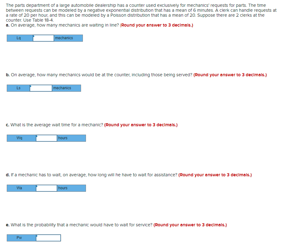 The parts department of a large automobile