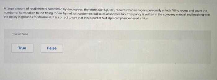 A large amount of retail theft is committed by