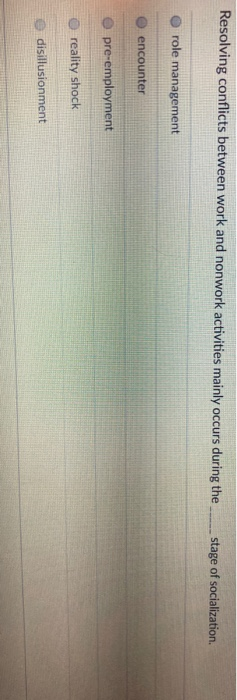 Resolving conflicts between work and nonwork