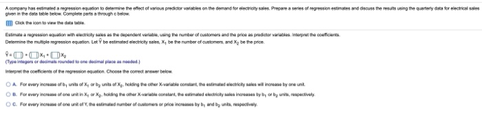 Acompany has emeled a repression equation to