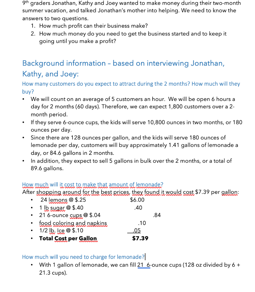 i need answers for question #1 please? 9th