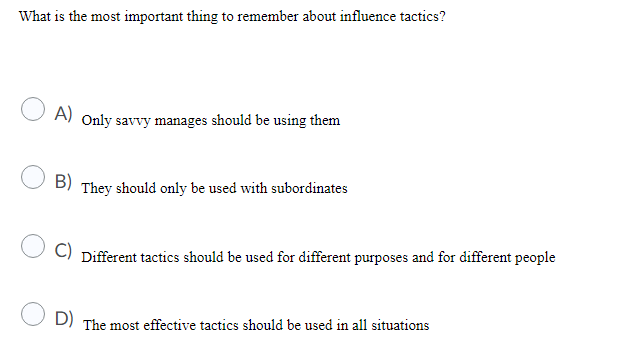 What is the most important thing to remember