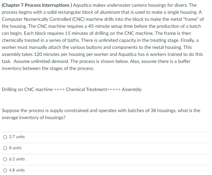 (Chapter 7 Process Interruptions ) Aquatica makes