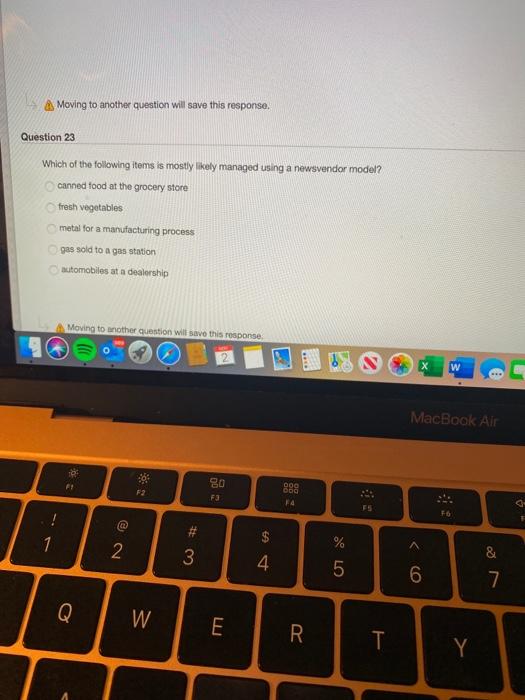 Moving to another question will save this