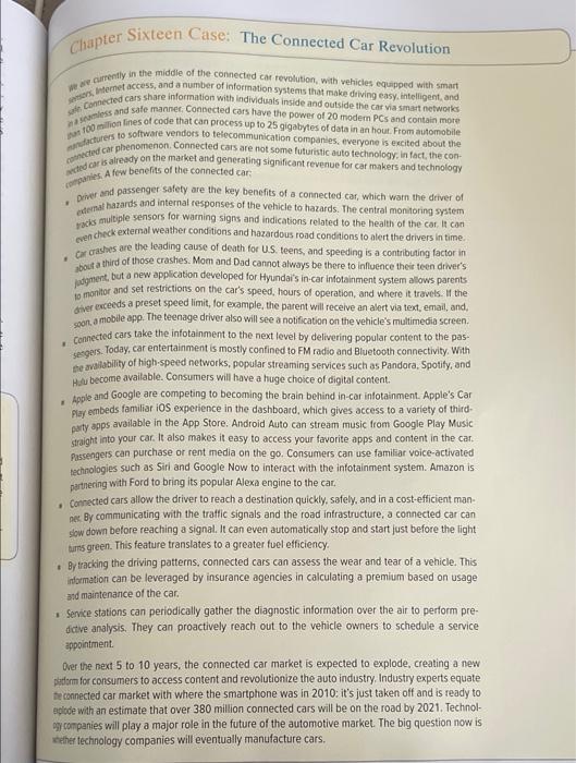 I dentify how a connected car uses streaming data