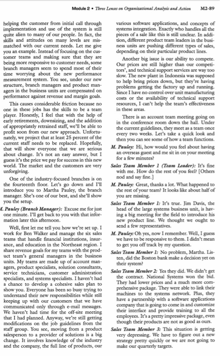 please read this case from M2-85 to M2-90 and