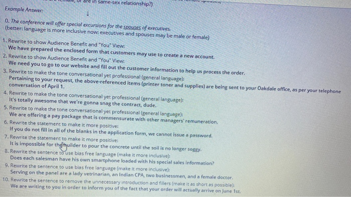 Example Answer: Se in same-sex relationship?) 1