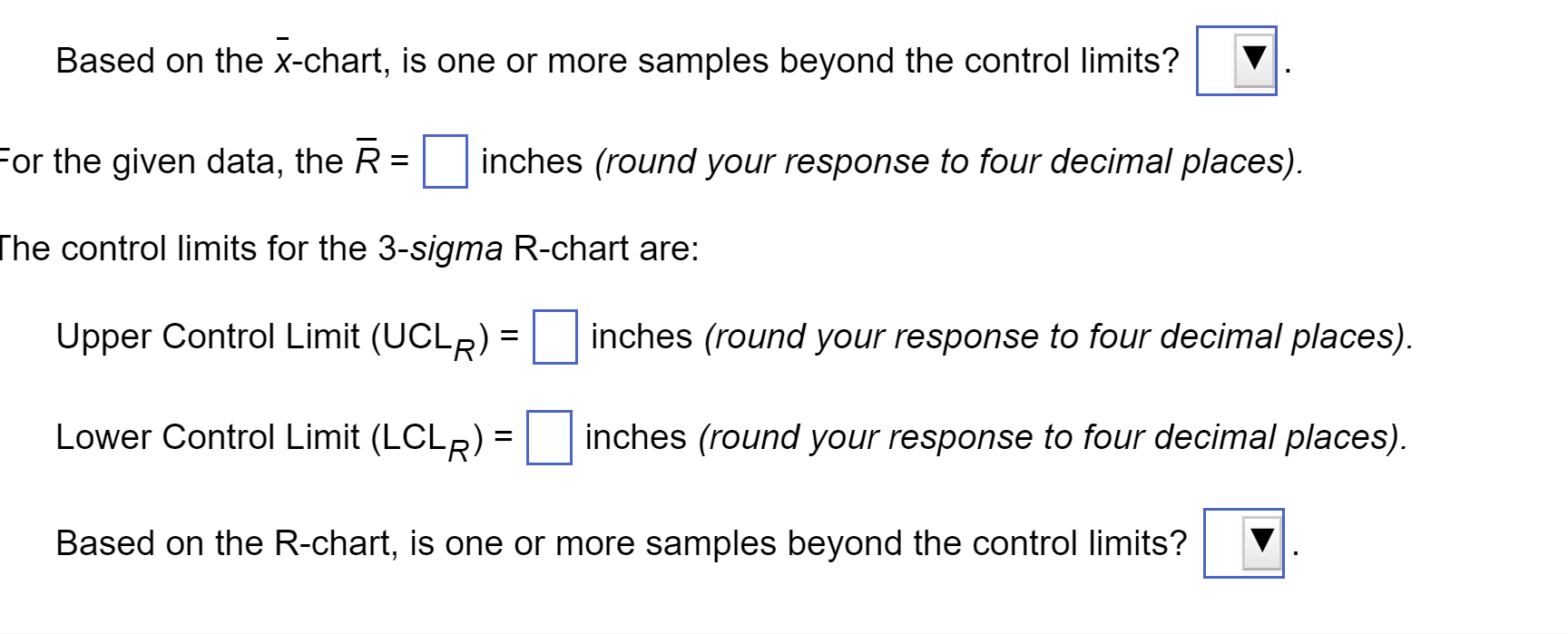 Refer to Table $6.1 - Factors for