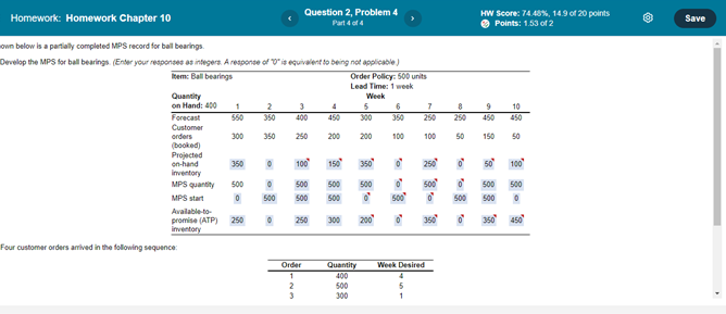 Homework: Homework Chapter 10 Question 2, Problem