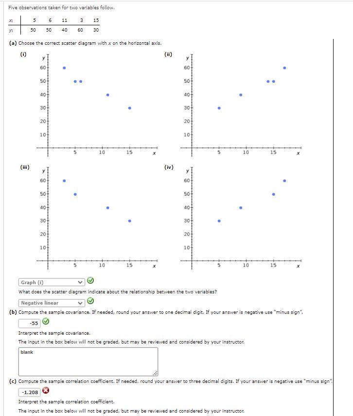 ONLY NEED ANSWER 3 Five observations taken for