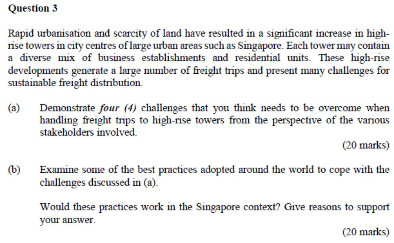 * Please only answer question (A) Question 3