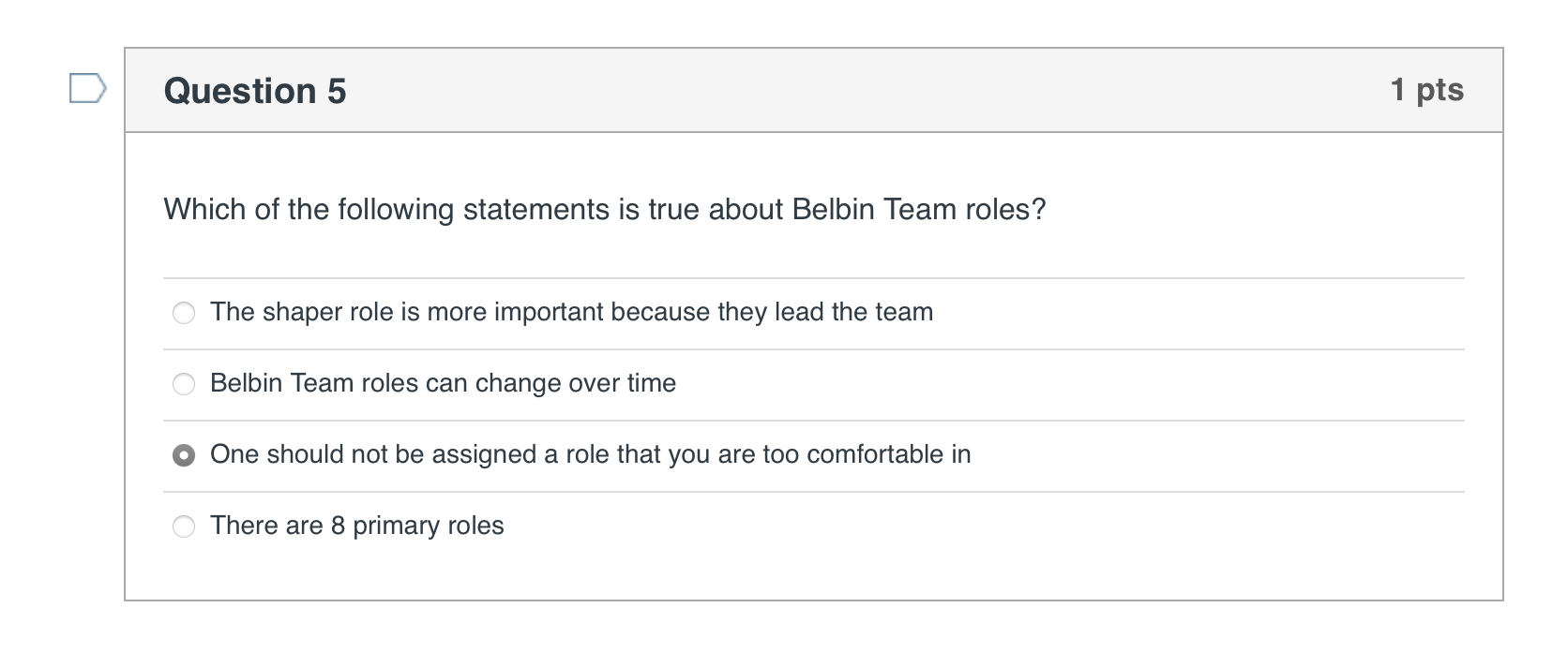 Question 5 1 pts Which of the following