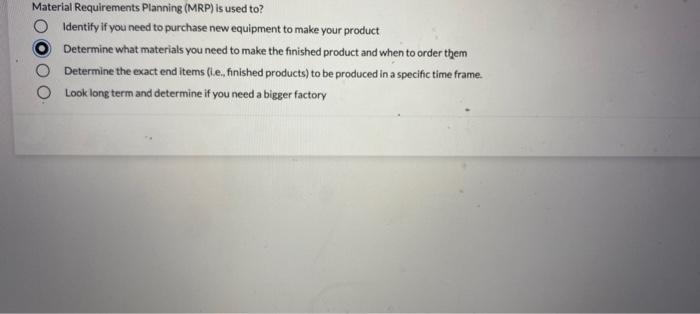 Material Requirements Planning (MRP) is used to?