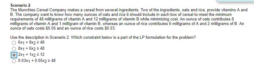 Scenario 1 As part of a quality improvement