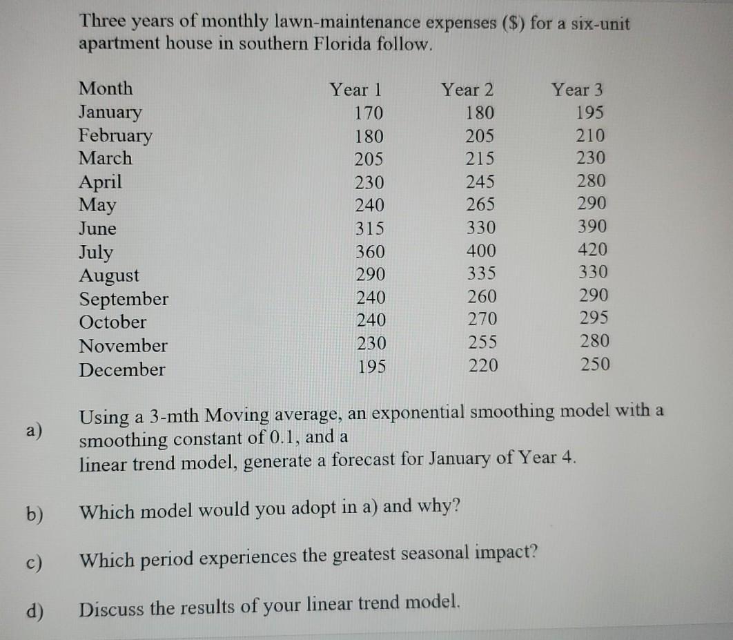 Please try to explain through excel thanks. Three