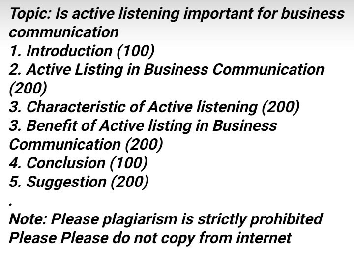 I need a unique answer and please give example of