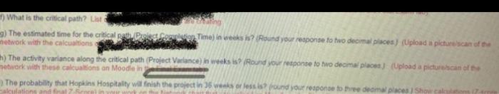 Immediate Slack Predecessor(s) Time Time (weeks)