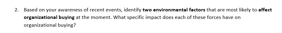 2. Based on your awareness of recent events,