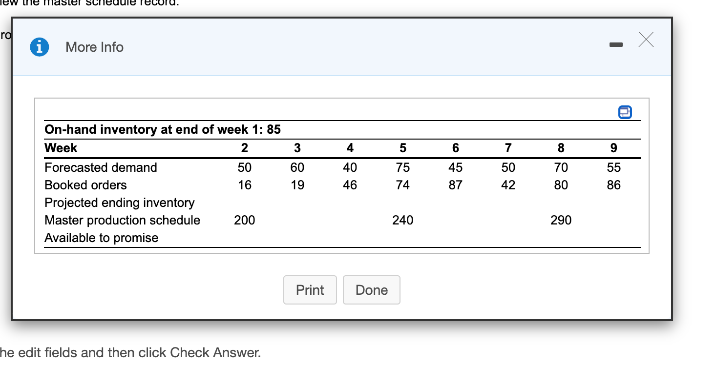 Problem 1 Question Help Complete the following