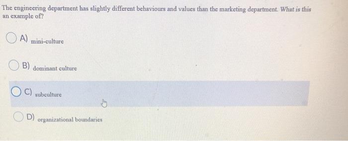 The engineering department has slightly different