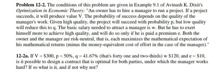do it I will vote your Answer Problem 12-2. The