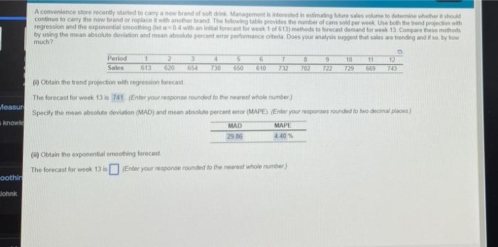 please help with exponential smoothing. also need