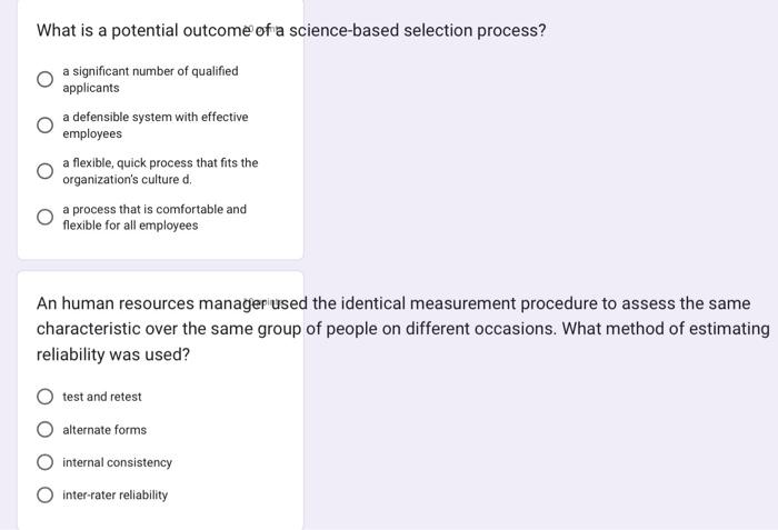 What is a potential outcome ofra science-based