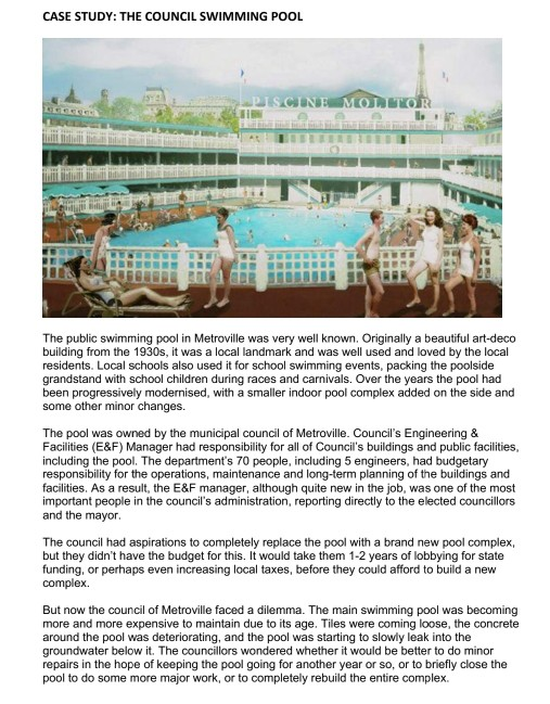 Create Value Tree for following Case study CASE