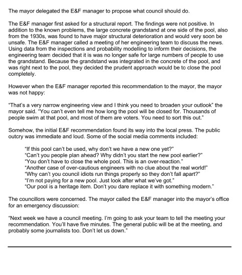 Create Value Tree for following Case study CASE