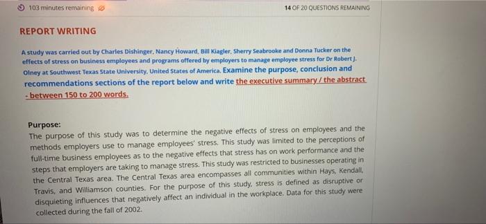 I need the executive summary / the abstract -