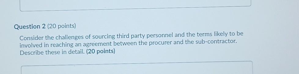 Question 2 (20 points) Consider the challenges of