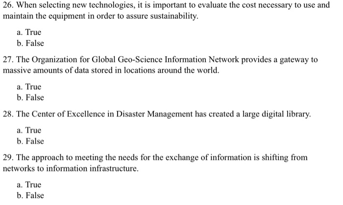 26. When selecting new technologies, it is