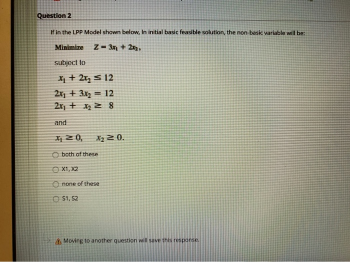 Moving to another question will save this