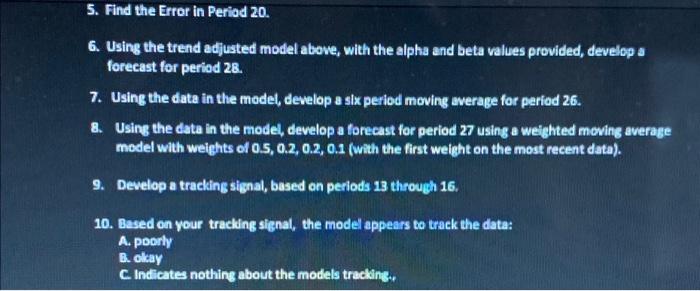 help Below is a trend adjusted model fitted to