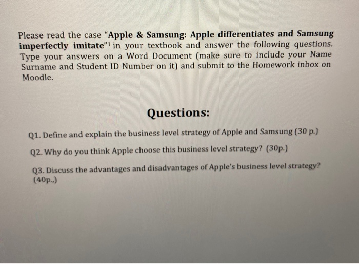 Please read the case "Apple & Samsung: Apple