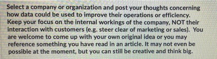 Select a company or organization and post your