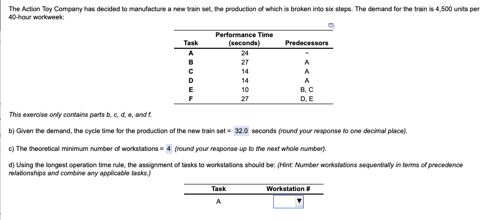 The Action Toy Company has decided to manufacture