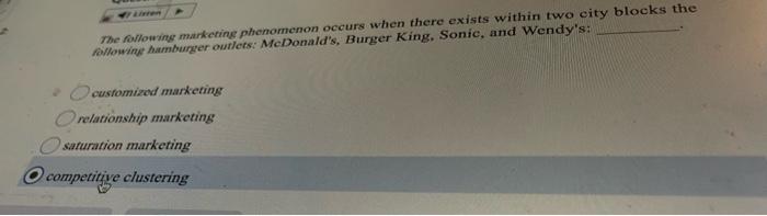 The following marketing phenomenon occurs when