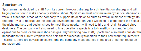 Sportsman Sportsman has decided to shift from its