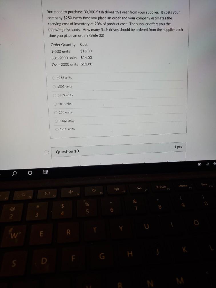 You need to purchase 30,000 flash drives this