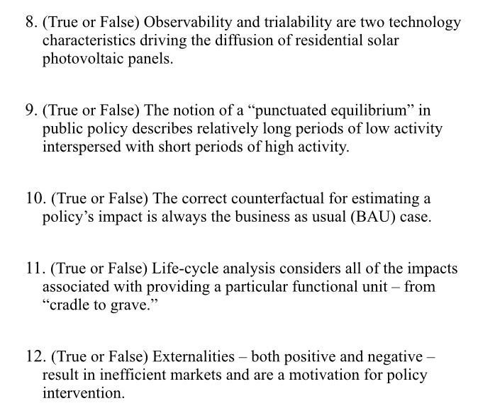 8. (True or False) Observability and trialability