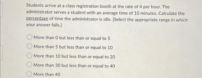 Students arrive at a class registration booth at