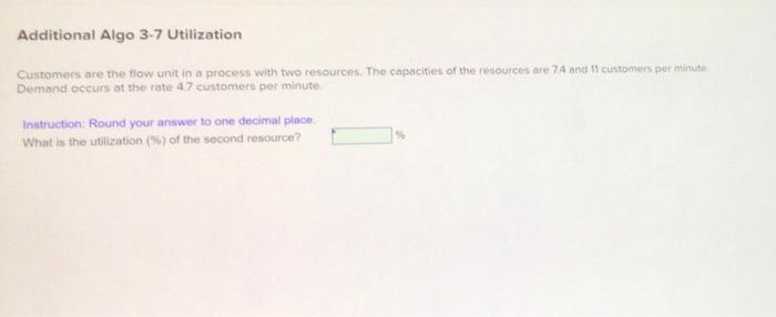 Additional Algo 3-7 Utilization Customers are the