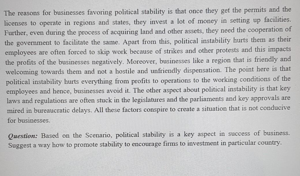 International business management course The